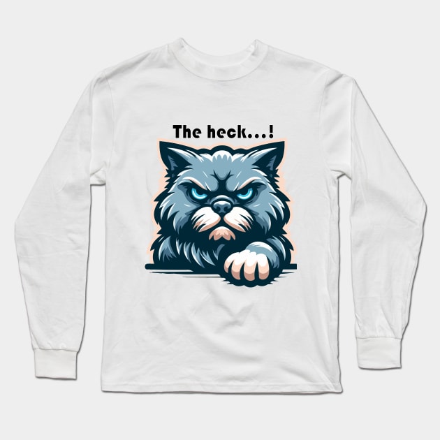 Angry cat Long Sleeve T-Shirt by Pigxel 